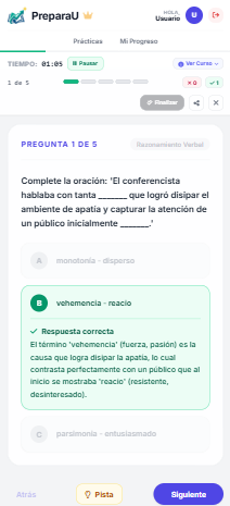 PreparaU - Práctica en Móvil
